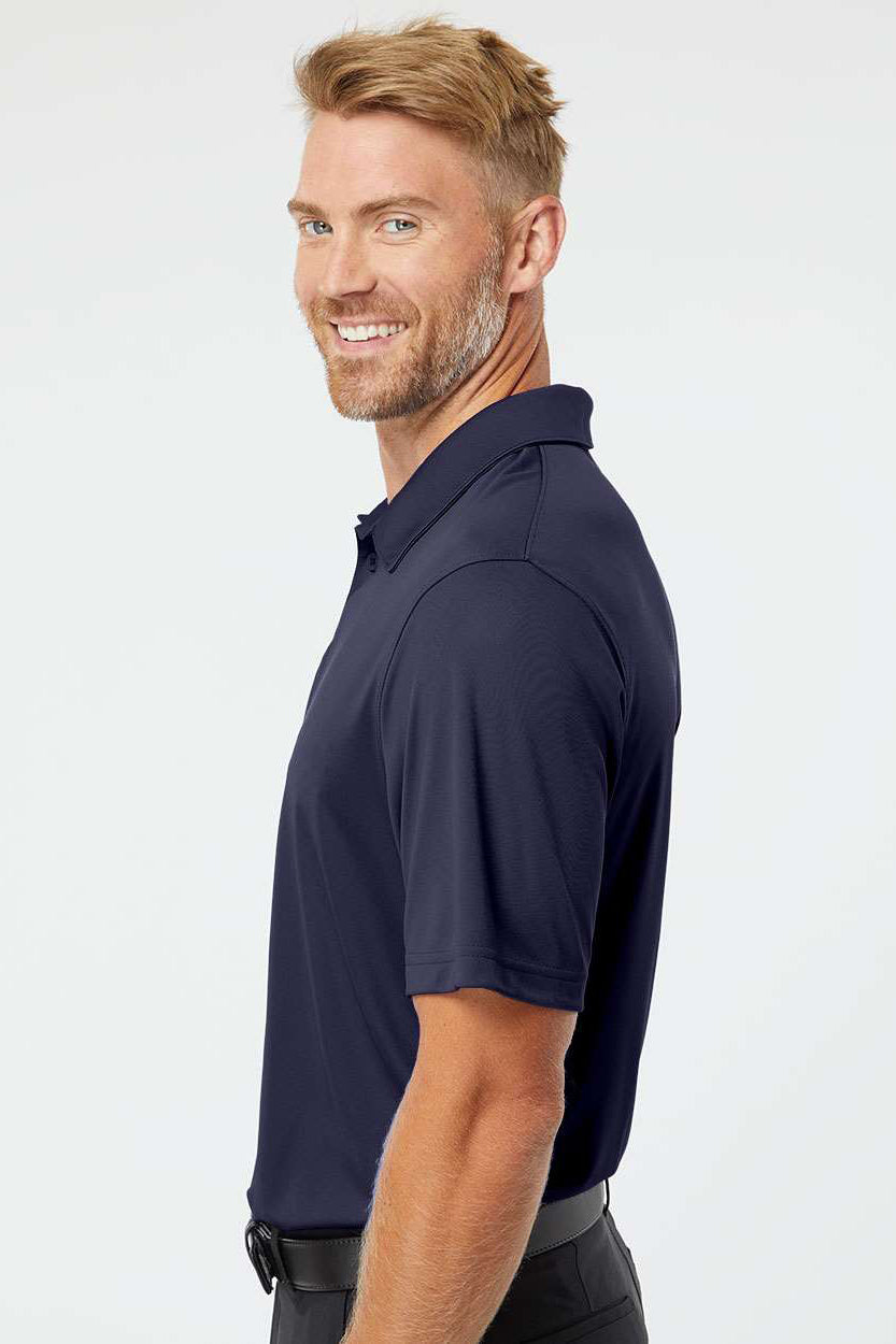 Augusta Sportswear 5017 Mens Vital Moisture Wicking Short Sleeve Polo Shirt Navy Blue Model Side