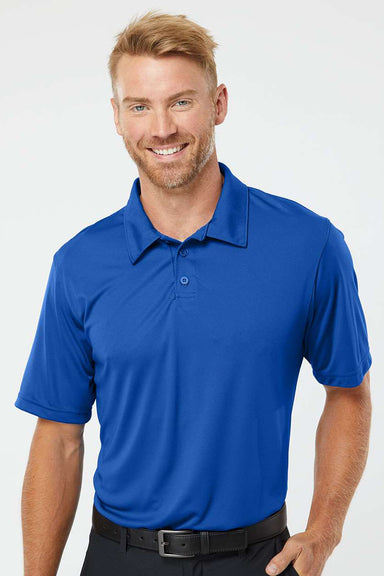 Augusta Sportswear 5017 Mens Vital Moisture Wicking Short Sleeve Polo Shirt Royal Blue Model Front