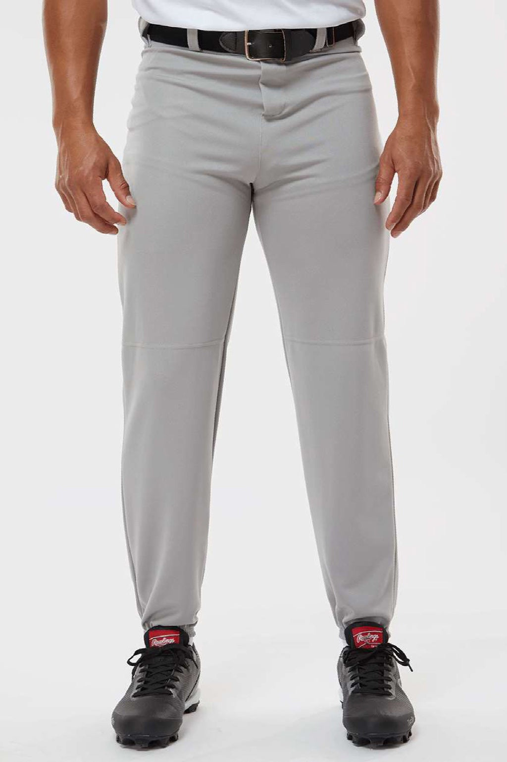 Alleson Athletic 605P Mens Baseball Pants Grey Model Front
