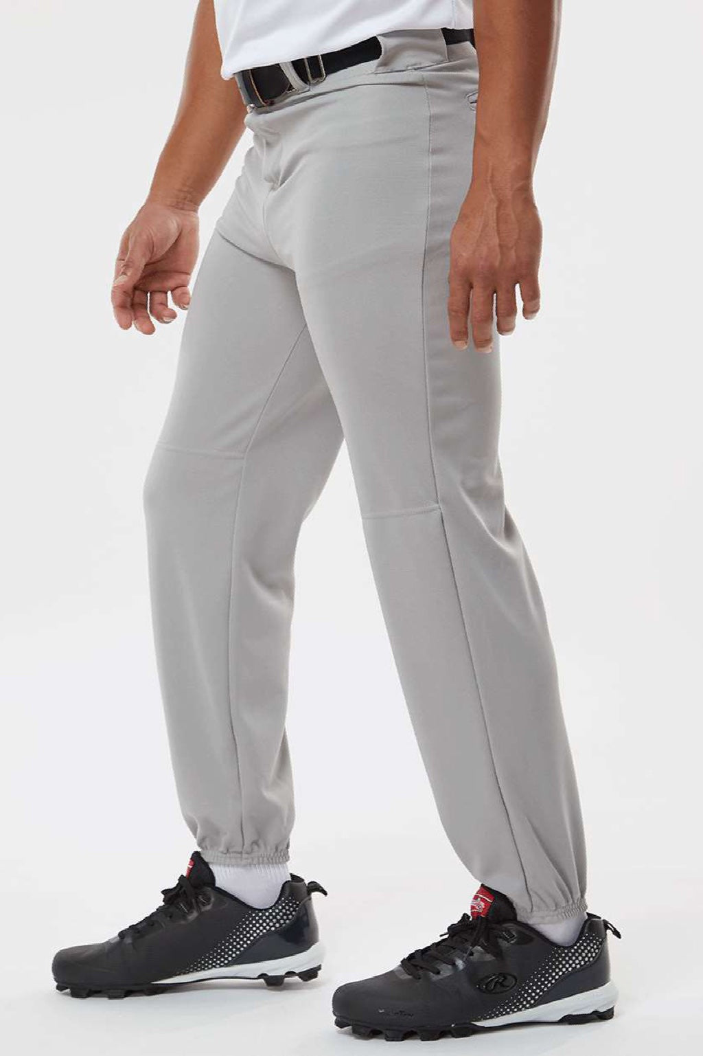 Alleson Athletic 605P Mens Baseball Pants Grey Model Side