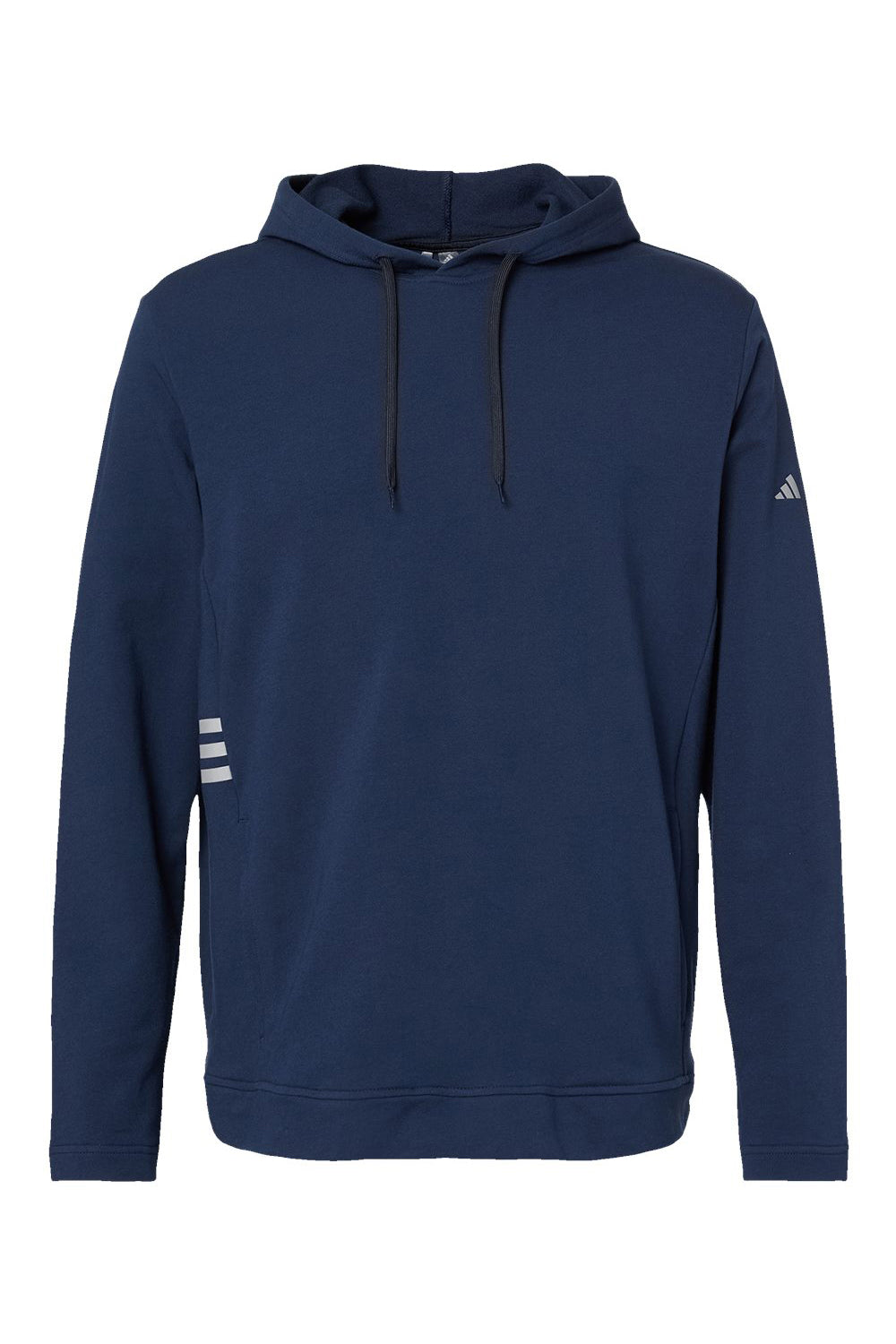 Adidas A450 Mens Hooded Sweatshirt Hoodie Collegiate Navy Blue Flat Front