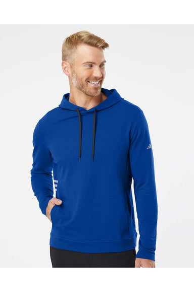 Adidas A450 Mens Hooded Sweatshirt Hoodie Collegiate Royal Blue Model Front