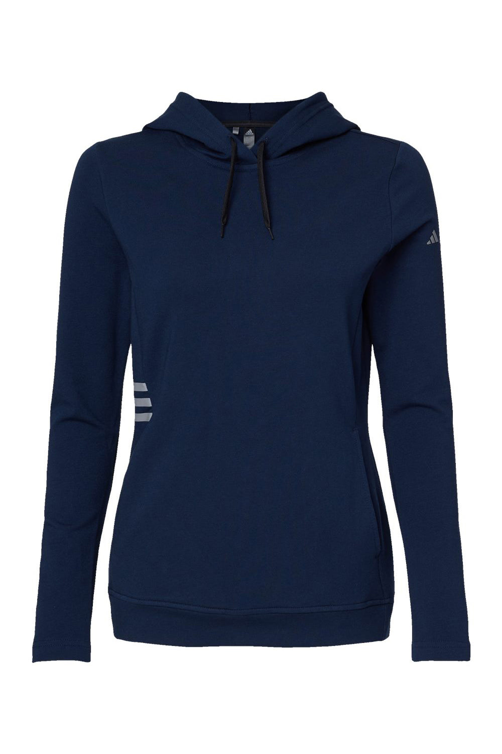 Adidas A451 Womens Hooded Sweatshirt Hoodie Collegiate Navy Blue Flat Front