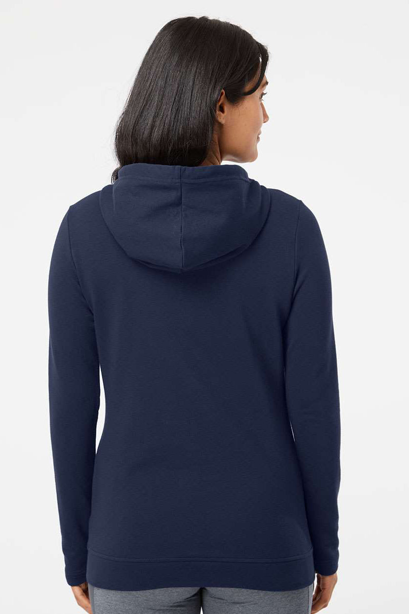 Adidas A451 Womens Hooded Sweatshirt Hoodie Collegiate Navy Blue Model Back