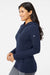 Adidas A451 Womens Hooded Sweatshirt Hoodie Collegiate Navy Blue Model Side