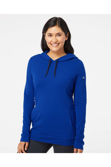 Adidas A451 Womens Hooded Sweatshirt Hoodie Collegiate Royal Blue Model Front