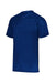 Augusta Sportswear AG1565 Mens Attain 2 Moisture Wicking Button Short Sleeve Baseball Jersey Navy Blue Model Flat Front