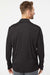 Adidas A475 Mens Moisture Wicking 1/4 Zip Sweatshirt Black Melange Model Back
