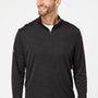 Adidas Mens Moisture Wicking 1/4 Zip Sweatshirt - Black - Closeout