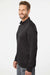 Adidas A475 Mens Moisture Wicking 1/4 Zip Sweatshirt Black Melange Model Side