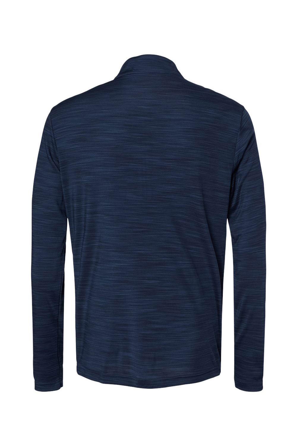 Adidas A475 Mens Moisture Wicking 1/4 Zip Sweatshirt Collegiate Navy Blue Melange Flat Back