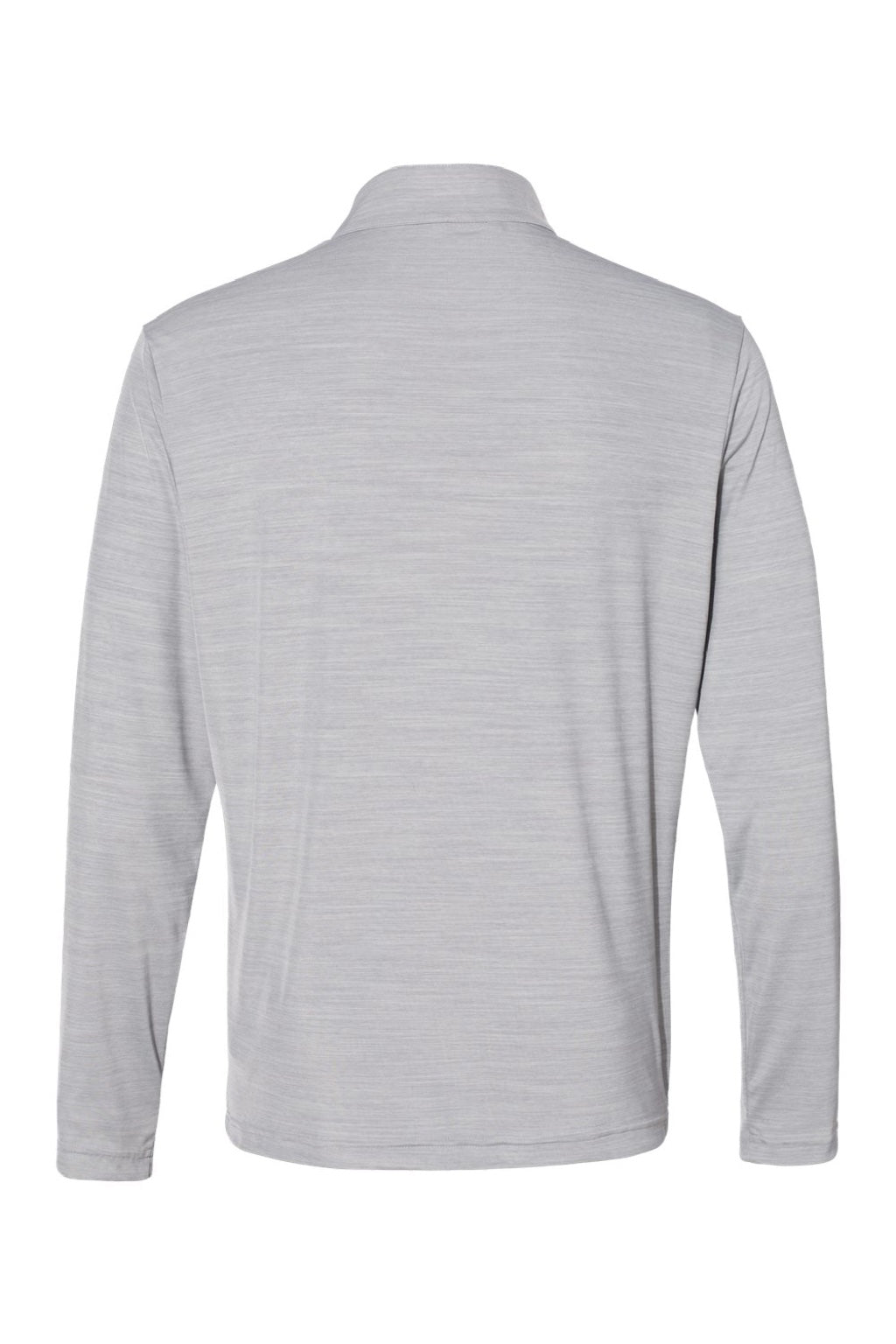 Adidas A475 Mens Moisture Wicking 1/4 Zip Sweatshirt Mid Grey Flat Back