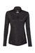 Adidas A476 Womens Moisture Wicking 1/4 Zip Sweatshirt Black Flat Front