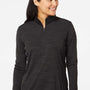 Adidas Womens Moisture Wicking 1/4 Zip Sweatshirt - Black - Closeout