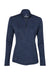 Adidas A476 Womens Moisture Wicking 1/4 Zip Sweatshirt Collegiate Navy Blue Flat Front