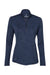 Adidas A476 Womens Melange 1/4 Zip Pullover Collegiate Navy Blue Melange Flat Front