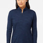 Adidas Womens Moisture Wicking 1/4 Zip Sweatshirt - Collegiate Navy Blue - Closeout