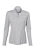 Adidas A476 Womens Moisture Wicking 1/4 Zip Sweatshirt Mid Grey Melange Flat Front