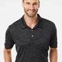 Adidas Mens UPF 50+ Short Sleeve Polo Shirt - Black Melange - NEW