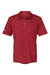 Adidas A402 Mens Melange Short Sleeve Polo Shirt Collegiate Burgundy Melange Flat Front