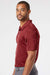Adidas A402 Mens UPF 50+ Short Sleeve Polo Shirt Collegiate Burgundy Model Side