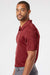 Adidas A402 Mens UPF 50+ Short Sleeve Polo Shirt Collegiate Burgundy Melange Model Side