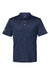 Adidas A402 Mens Melange Short Sleeve Polo Shirt Collegiate Navy Blue Melange Flat Front