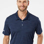 Adidas Mens UPF 50+ Short Sleeve Polo Shirt - Collegiate Navy Blue Melange - NEW