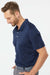 Adidas A402 Mens UPF 50+ Short Sleeve Polo Shirt Collegiate Navy Blue Model Side