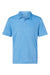 Adidas A402 Mens Melange Short Sleeve Polo Shirt Lucky Blue Melange Flat Front