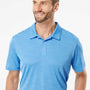 Adidas Mens UPF 50+ Short Sleeve Polo Shirt - Lucky Blue