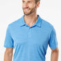 Adidas Mens UPF 50+ Short Sleeve Polo Shirt - Lucky Blue Melange - NEW