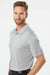 Adidas A402 Mens Melange Short Sleeve Polo Shirt Mid Grey Melange Model Side
