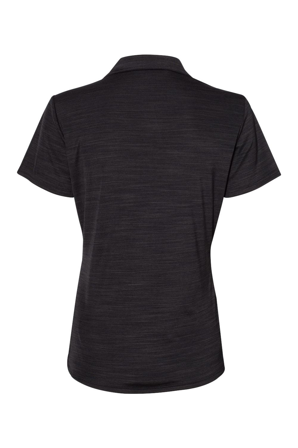 Adidas A403 Womens UPF 50+ Short Sleeve Polo Shirt Black Melange Flat Back