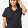 Adidas Womens UPF 50+ Short Sleeve Polo Shirt - Black Melange - NEW