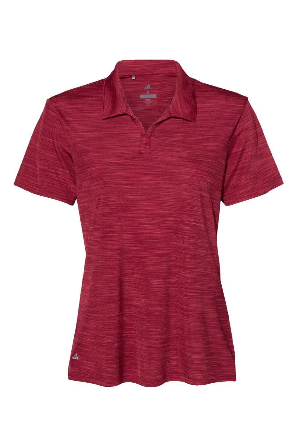 Adidas A403 Womens UPF 50+ Short Sleeve Polo Shirt Collegiate Burgundy Flat Front