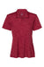 Adidas A403 Womens UPF 50+ Short Sleeve Polo Shirt Collegiate Burgundy Flat Front