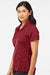 Adidas A403 Womens UPF 50+ Short Sleeve Polo Shirt Collegiate Burgundy Model Side