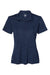 Adidas A403 Womens UPF 50+ Short Sleeve Polo Shirt Collegiate Navy Blue Flat Front
