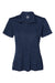 Adidas A403 Womens UPF 50+ Short Sleeve Polo Shirt Collegiate Navy Blue Melange Flat Front