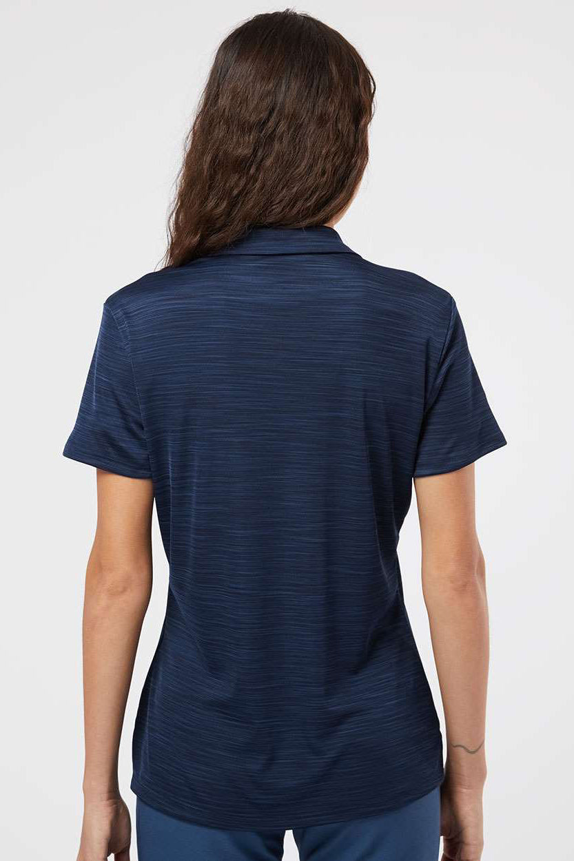 Adidas A403 Womens Melange Short Sleeve Polo Shirt Collegiate Navy Blue Melange Model Back