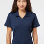 Adidas Womens UPF 50+ Short Sleeve Polo Shirt - Collegiate Navy Blue