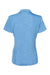 Adidas A403 Womens Melange Short Sleeve Polo Shirt Lucky Blue Melange Flat Back