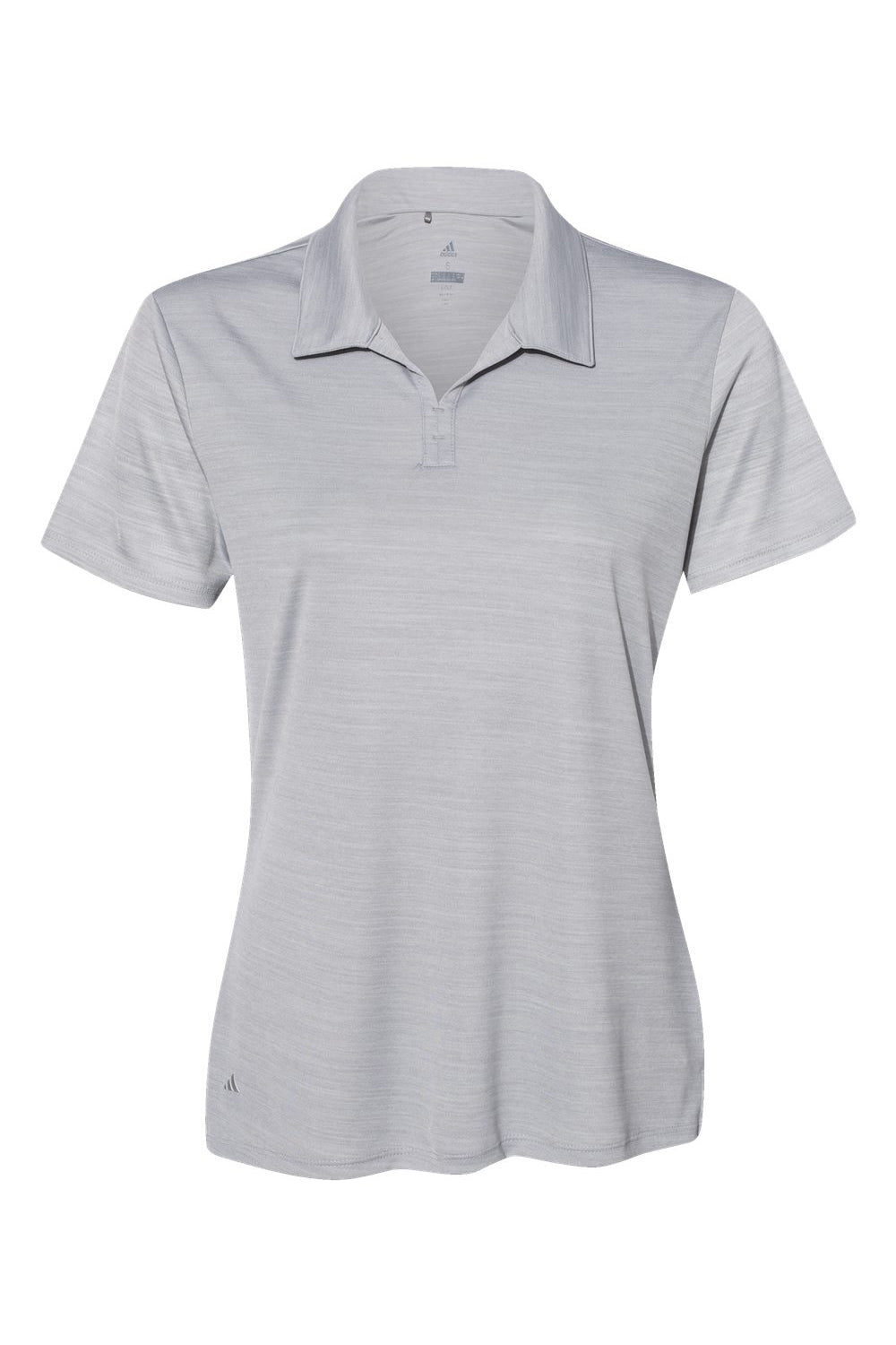 Adidas A403 Womens UPF 50+ Short Sleeve Polo Shirt Mid Grey Melange Flat Front