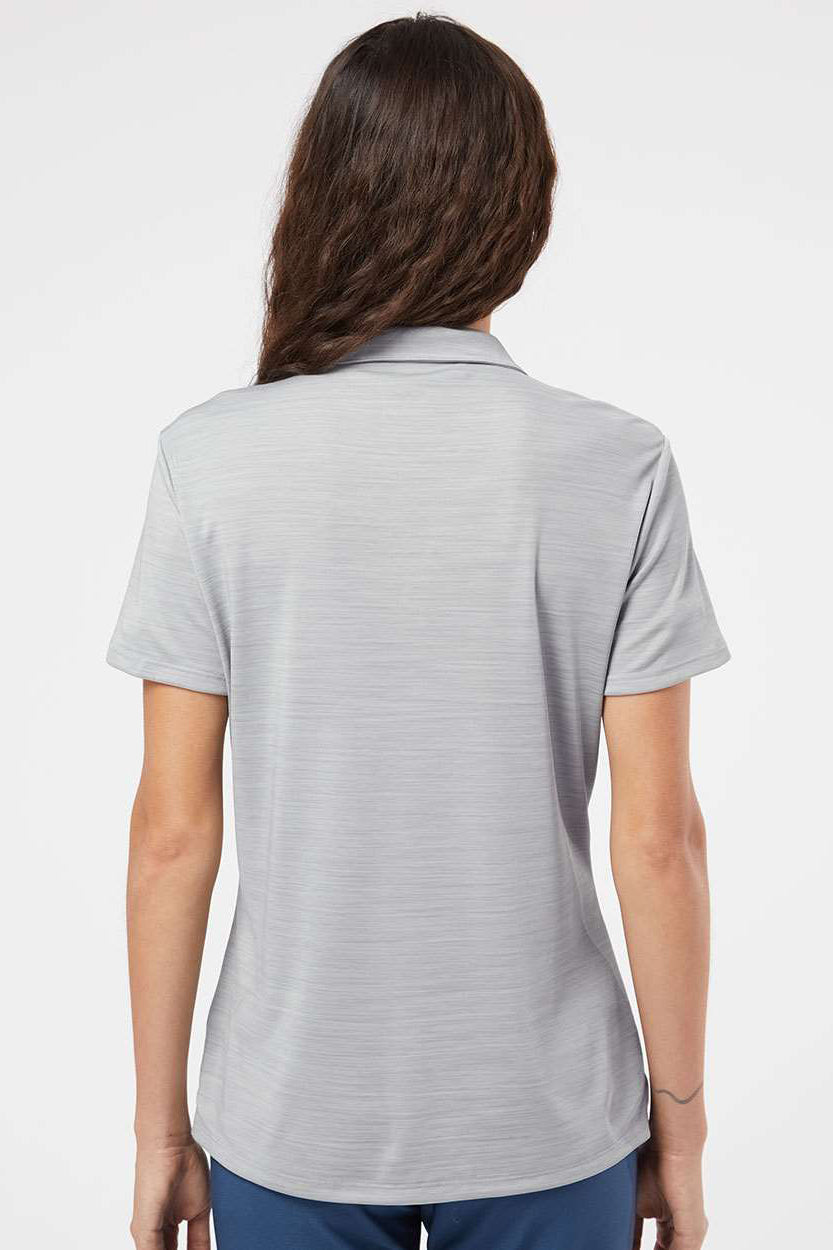 Adidas A403 Womens Melange Short Sleeve Polo Shirt Mid Grey Melange Model Back