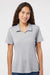 Adidas A403 Womens UPF 50+ Short Sleeve Polo Shirt Mid Grey Melange Model Front
