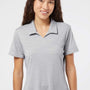 Adidas Womens UPF 50+ Short Sleeve Polo Shirt - Mid Grey Melange - NEW