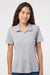 Adidas A403 Womens UPF 50+ Short Sleeve Polo Shirt Mid Grey Model Front