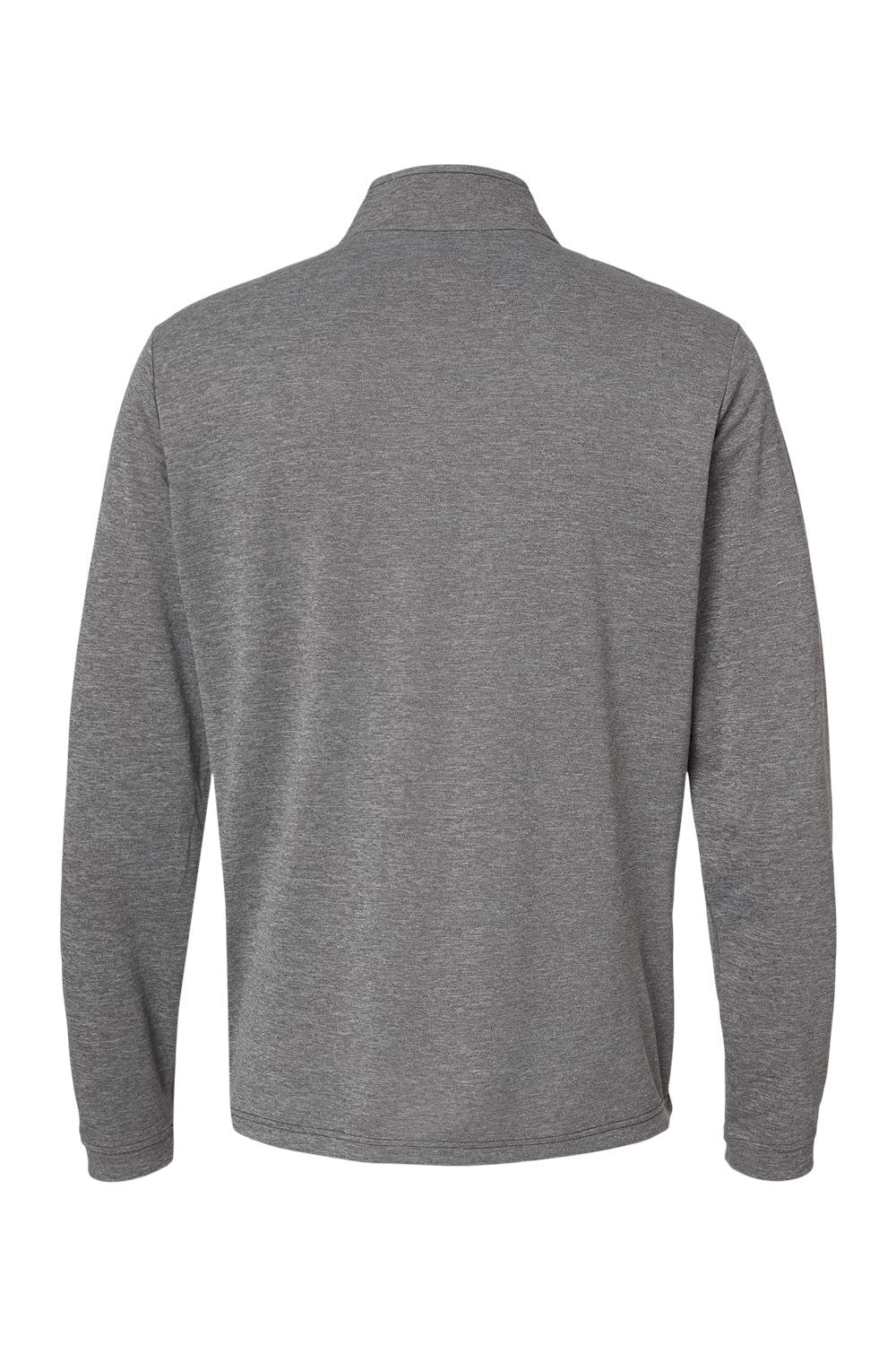 Adidas A401 Mens UPF 50+ 1/4 Zip Sweatshirt Heather Black Flat Back