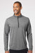Adidas A401 Mens UPF 50+ 1/4 Zip Sweatshirt Heather Black Model Front